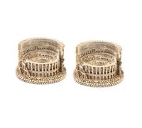 VICASKY 2 Pezzi Miniatura Anfiteatro Romano in Resina per Decorazione Bonsai e Tavolo di Sabbia Dettaglio Realistico Superficie Liscia e Robusta Accessori Eleganti per Paesaggi in