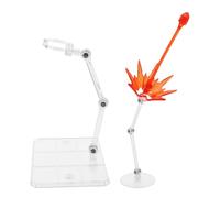 VICASKY 2 pezzi modello di energia laser figura stand base azione bambola supporto display per action figure marionette stand bjd supporto piccolo modellino supporto in plastica rosso