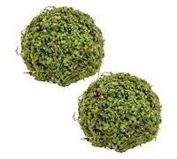 VICASKY 2 Pezzi Palline vegetali finte Falso impianti Decorazione pianta all'aperto Vaso per Piante Decorative Verdi topiaria Muschio Verde Palla topiaria Schiuma Green