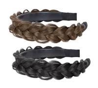 VICASKY 2 pezzi per capelli intrecciati in materiale sintetico, trecce leggere, accessori per capelli per feste, naturali