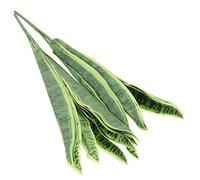 VICASKY 2 Pezzi Pianta di Sansevieria Artificiale Realistica in Film, Facile da Mantenere e Resistente alla Deformazione, Decorazione Elegante per Dormitorio o Banchetto Verde