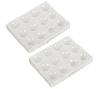 VICASKY 2 Pezzi Piastra Spot in Ceramica Bianca a 12 Fori per Test Chimici | Struttura Semplice e Pratica, Lavorazione Fine, per Aula di Chimica e Laboratorio, Bianca