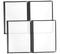 VICASKY 2 Pezzi Portamenu Raccoglitore PVC Trasparente Cartelle Organizer per Menu Ristorante Copertine Resistenti e Leggere Design e Trasparenza per Lettura