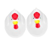 VICASKY 2 pezzi Portauova Vapore Forma di Gallina per Microonde Cuociuova Creativo Compatto e Facile da Usare per Cucina Domestica e Regali