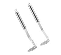 VICASKY 2 pezzi Schiacciapatate Manuale Acciaio Inossidabile Utensile Ergonomico per Purè e Verdure Facile da Usare Design e Resistente