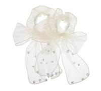 VICASKY 2 Pezzi Scrunchies Organza con Elastici Beige per Donne per Tutti Tipi Elasticità e Design