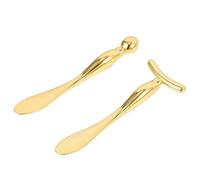 VICASKY 2 Pezzi Set Di Crema Per Gli Occhi Strumento Per La Cura Della Pelle Degli Occhi Massaggiatore Per Crema Per Gli Occhi Massager Eche Sonna Lega Galvanizzata D'oro