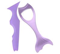 VICASKY 2 Pezzi set di strumenti per il trucco angolato guida guardia portatile palpebra silicio Stencil del coperchio degli occhi protezione mascara per ciglia Gel di silice Viola,porpora