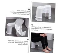 VICASKY 2 pezzi Sgabello Poggiapiedi Wc Plastica Antiscivolo Design Compatto e Leggero Rialzo per Anziani e Disabili Supporto Ergonomico per