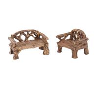 VICASKY 2 Pezzi Simulazione Tavolo E Sedia Micro Paesaggistica Piante in Vaso Piccolo Modello Resina Bonsai Ornamenti Miniatura Ornamenti Micro Paesaggio Ornamento