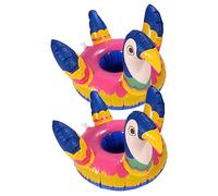 VICASKY 2 Pezzi Sottobicchiere Pappagallo Semplice Portabirra Portabicchieri Gonfiabile Stuoia Della Tazza Gonfiabile Supporto Di Tazza Della Piscina Portabicchieri Per Riutilizzabile