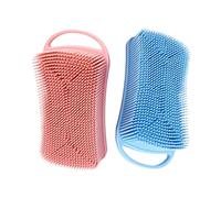 VICASKY 2 pezzi Spazzole Bagno in Silicone Morbide per Massaggio Corpo e Capelli Esfoliante Delicato Design Sottile e Pratico per Pulizia Profonda e Bagno Quotidiano