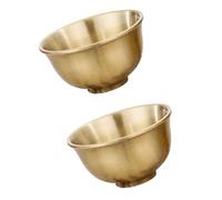 VICASKY 2 Pezzi Tazze da Tè in Bronzo Retrò Calici Vintage Eleganti con Capacità Design Liscio e e Ufficio