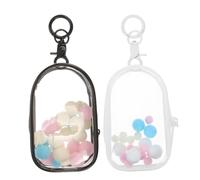 VICASKY 2 pezzi Trasparenti Protettive in PVC con Portachiavi Custodie Sigillate per Mini Figure e Bambole per Esposizione e Conservazione Resistenti e Versatili per Casa ed Eventi