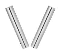 VICASKY 2 Pezzi Tubo per Certificati in Acciaio Inox, Portatile, Argento | Contenitore Cilindrico Liscio, Presa Comoda, Protezione Multipla, Finitura Lucida, per Documenti e Diplomi