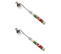 VICASKY 2 Pezzi Zappetta Manuale per Giardinaggio in Acciaio Resistente Estirpatore Multifunzionale Leggero con Manico Ergonomico per Rimuovere Erbacce con Radice Strumento Pratico per e
