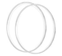 VICASKY 2 piccoli accessori per tamburo, ricambio della membrana timpanica, per esercitazioni della batteria, guarnizione per tamburi, pellicola di poliestere, trasparente