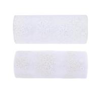 VICASKY 2 Rotoli Rotolo di Tulle Scintillante Bianco per Archi e Fiocchi