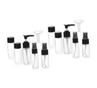 VICASKY 2 Set Bottiglia per il trucco piccolo viaggio extra di grandi dimensioni Bottiglia del viaggiatore flacone cosmetico ricaricabile bottiglia di profumo plastica Nero