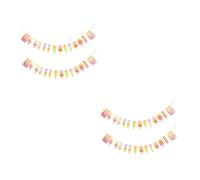 VICASKY 2 set di decorazioni hawaiane Luau per feste gonfiabili Luau, striscioni sul gambo, ghirlande hawaiane Aloha decorazioni per feste hawaiane, 2 pezzi * 2