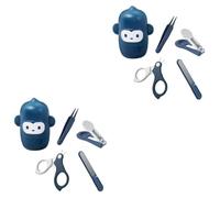 VICASKY 2 Set set di tagliaunghie nail clippers tuta da tagliaunghie per bambini Taglia trimmer lime per strumenti per lucidare le forbice per bambini AbS