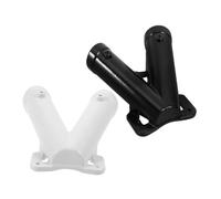 VICASKY 2 Set Supporti Bandiera Parete Alluminio Resistente Design V Stabile Porta Bandiere Doppio per Esterni Balcone e Cortile