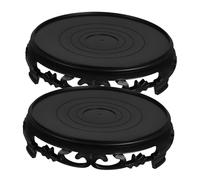 VICASKY 2 supporti per vasi di fiori rotondi in plastica stabile decorazione floreale per piante, base rialzata per una migliore ventilazione e salute piante e portatile per interni