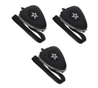 VICASKY 2 tasche per plettri per chitarra, per chitarra acustica, custodia per plettri per chitarra, in pelle, colore nero, Nero x 3 pezzi, Cartella portadocumenti