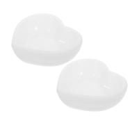 VICASKY 2 vassoi per gioielli fatti a mano, in resina, a forma di cuore, in resina, a forma di cuore, a forma di cuore, in resina, a forma di cuore, in gel di silice bianco