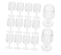 VICASKY 20 bicchieri da vino in miniatura per casa delle bambole, eleganti decorazioni per matrimoni, accessori per feste, mini bicchieri da cocktail fedeli ai dettagli, per giocattoli creativi e