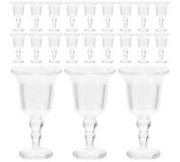 VICASKY 20 Pezzi Bicchieri da Vino in Miniatura Abs, Micro Calici Decorativi per Casa delle Bambole, Mini Tazze D’acqua per Giochi di Ruolo, Accessori Miniatura per Scenografie