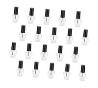 VICASKY 20 Pezzi Bottiglie per Unghie a Forma di Cuore da 5ml in Vetro e Plastica Abs, Leggere e Ermetiche per Attività All’aperto e Negozi di Unghie