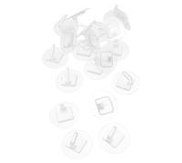 VICASKY 20 Pezzi Ganci Adesivi Trasparenti in Plastica, Facili da Installare senza Bava, per Bagni e Borse, Design Semplice e Universale