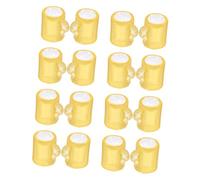 VICASKY 20 Pezzi mini boccale di birra bevande in miniatura cose di miniera oggetti per la casa delle bambole miniature di case delle bambole mini bicchieri da birra resina Giallo