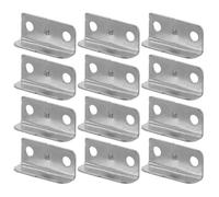 VICASKY 20 Pezzi Piastra di Bloccaggio in Ferro Argento per Serratura Cassetto e Mobile, Angolo Retto Resistente allo Sbiadimento, per Scuola e Ufficio