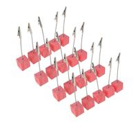 VICASKY 20 Pezzi Portacarte Matrimonio in Legno e Clip Metallo Supporto Segnaposto da Tavolo Robusto e Portamemo Portabiglietti per Feste ed Eventi Elegante e Leggero