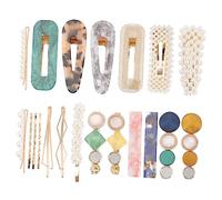 VICASKY 20 Pezzi Set Di Mollette Per Con Perle Ragazze Tu Spillo Nozze Clip Bobby Piccolo Accessorio Accessori Per Da Sposa Per Le Donne Copricapo Femminile Lega