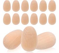 VICASKY 20 pezzi simulazione uova di Pasqua in legno, semplici per decorare le uova artificiali, per bambini, per dipingere le uova, decorazione per cesti di Pasqua, forniture scolastiche, 4 5 cm