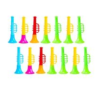 VICASKY 20 piccoli altoparlanti, strumento a tromba, tubo soffiato, regalo per feste, strumenti, mini trombe, fischietto scorrevole per bambini, in plastica