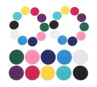 VICASKY 200 pezzi Mini Round Perfume Diffuser Pads in Mixed Colors Nonwoven Fabric Aromatherapy Refill For Essential Oil Bracelets Car Vent Clips Necklace Lockets