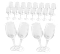 VICASKY 20pcs bicchieri di vino in miniatura trasparente accessori per casa delle bambole per mini decorazione del paesaggio accessori giocattolo per progetti