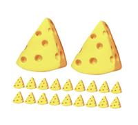VICASKY 20pcs Mini formaggio Modello Realistico Plastiche Formaggio Trappole Per Casa delle Bambole Decorazione Della Cucina In Miniatura Per I Buongustai E Gli Amanti del Artigianato