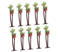 VICASKY 20pcs Miniatura Albero Di Cocco Modello Piante Simulate Decorazione Per Sandbox E Micro Paesaggi Plastica Di Alta Qualità Design Realistico Per