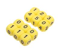 VICASKY 20pcs Pezzi Di Numeri Dadi Per Matematica Laterali In Acrilico Con Angoli Rotondi Con Numeri Neri Per Lezioni E Giochi Di Partito