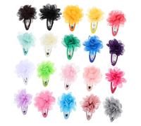 VICASKY 20pezzi Fiori di Chiffon per Capelli Fermaglio Forma di Fiore Forcina per Bambine e Ragazzo Ragazza Adatto per Utilizzo Quotidiano e Occasioni Speciali Colore Casuale
