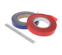 VICASKY 20rotoli per Legatrice Piante in PVC Nastri per Piante da Riutilizzabili Fascette per Rami con Punti Metallici Legacci per Flessibili e Resistenti