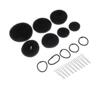 VICASKY 22pezzi Chignon e Acconciature Accessori Per Nero Include Elastici e Clip u Per Stili Eleganti e Naturali Pochi Minuti