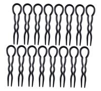 VICASKY 24 forcelle per capelli a forma di U, per panini, ricci, coda di cavallo, forcelle, strumento per capelli, bacchette per panini, forcine a forma di U, in plastica, nero