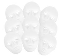 VICASKY 24 maschere per cosplay a viso intero, carta da disegno bianca, per bambini, maschere in cartapesta, maschere per Halloween, costume da uomo, costume da Halloween, costume da hip hop