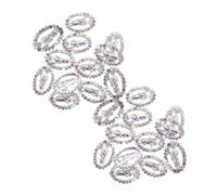 VICASKY 24 pezzi accessori per nail art gemme unghie artificiali adesivi perline perline set di trasporto charm strass decorazioni per unghie per donne manicure ornamenti manicure